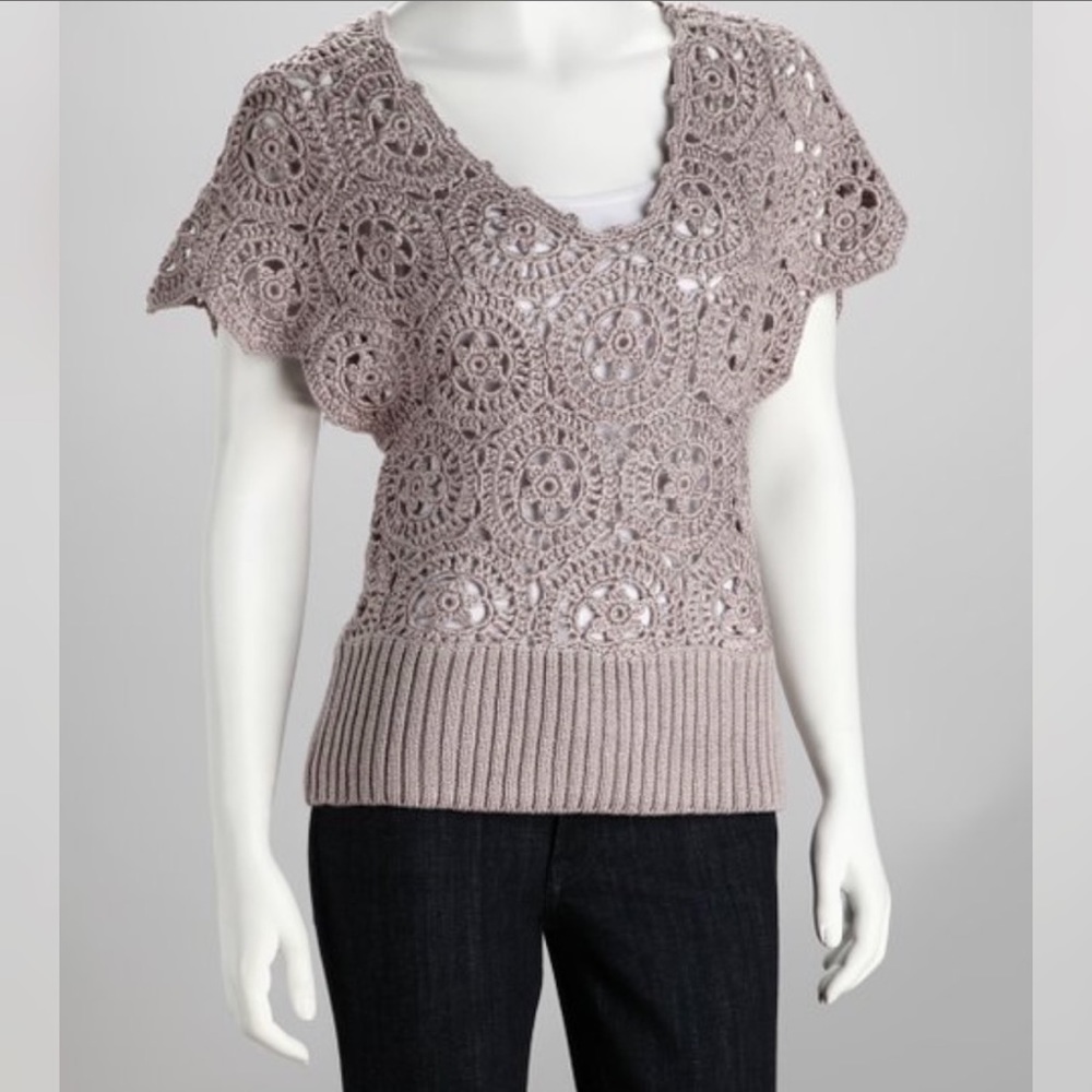 Miracle Gray‎ Crocheted Sweater